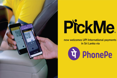 Indian Tourists pay contactless on PickMe rides in Sri Lanka